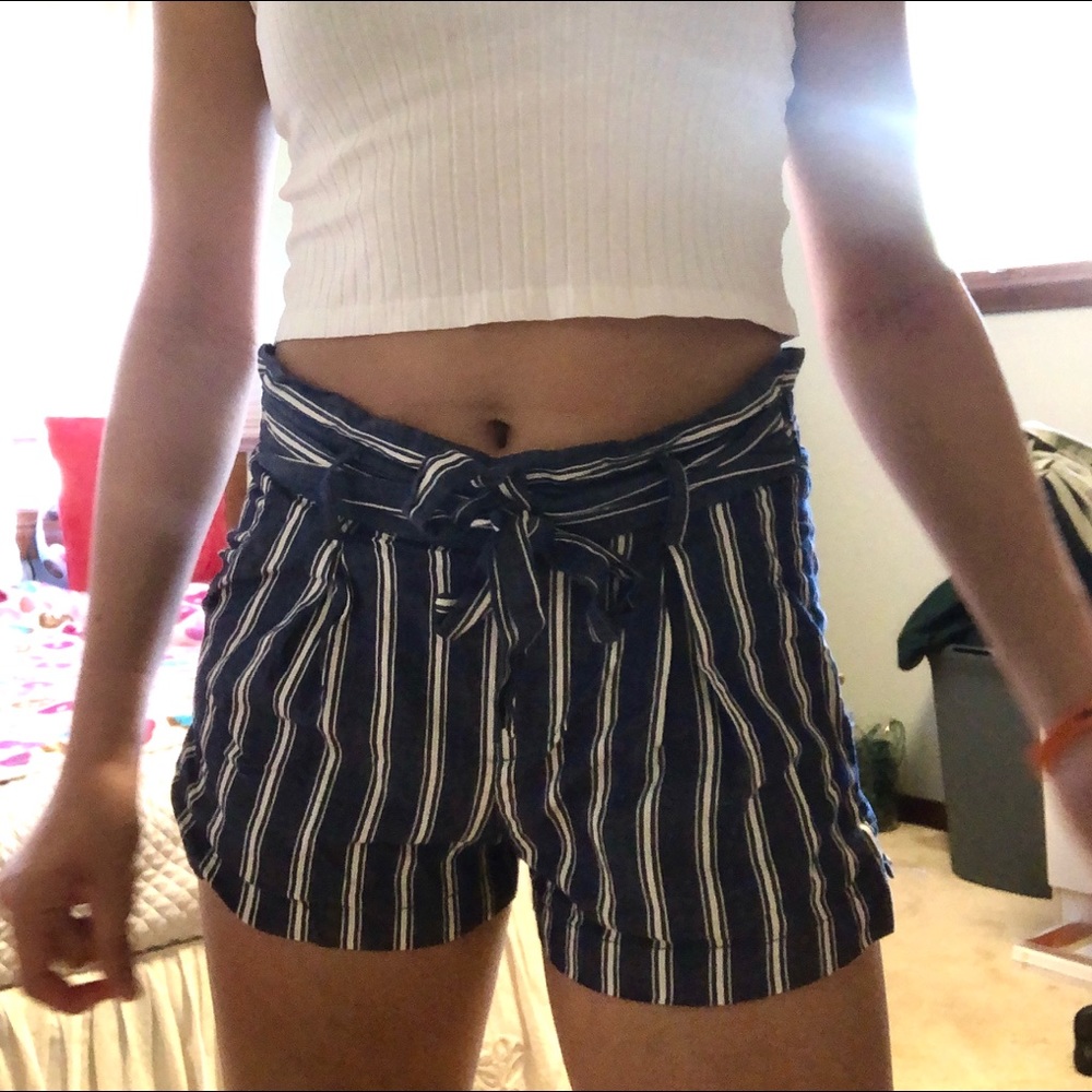 Striped Tie Shorts